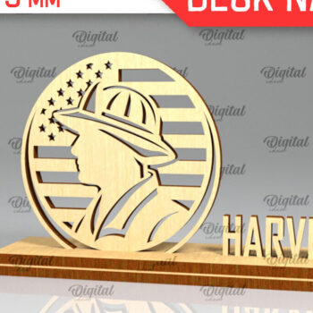 Intra απο ξύλο plywood  Χρώμα wenge 3mm-4mm πάχος - Πλακέτα ονόματος γραφείου πυροσβεστική Δίασταση 30x20 cm INTRAFABR-97459188 - Image 1