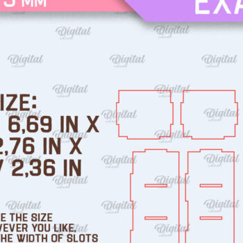 Intra απο ξύλο plywood Χρώμα wenge 3mm-4mm πάχος - Πυροσβεστικό κουτί δώρου Δίασταση 15x15 cm INTRAFABR-102677147 - Image 2