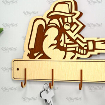 Intra απο ξύλο plywood Χρώμα wenge 3mm-4mm πάχος - Πυροσβεστική θήκη κλειδιού Δίασταση 30x20 cm INTRAFABR-102677269 - Image 1