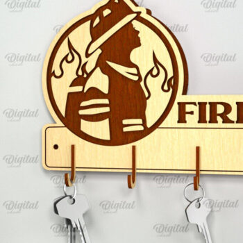 Intra απο ξύλο plywood  Χρώμα wenge 3mm-4mm πάχος - Πυροσβεστική θήκη κλειδιού Δίασταση 30x20 cm INTRAFABR-112768956 - Image 1