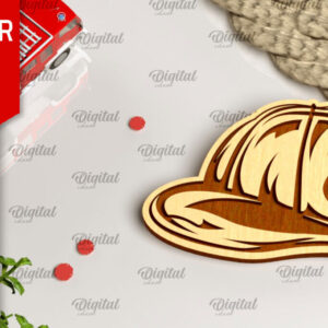 Intra απο ξύλο plywood  Χρώμα wenge 3mm-4mm πάχος - με λέιζερ Μπρελόκ Πυροσβέστης Δίασταση 4x4 cm INTRAFABR-69510555