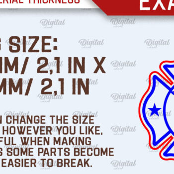 Intra απο ξύλο plywood  Χρώμα wenge 3mm-4mm πάχος - Πακέτο LaserCut Μπρελόκ Πυροσβεστικής Δίασταση 4x4 cm INTRAFABR-33158148 - Image 2