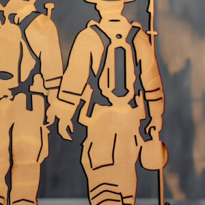 Intra απο ξύλο plywood  Χρώμα wenge 3mm-4mm πάχος - Πυροσβεστικό Σήμα Αποκοπής με λέιζερ Δίασταση 30x20 cm INTRAFABR-124746025