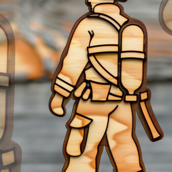 Intra απο ξύλο plywood Χρώμα wenge 3mm-4mm πάχος - Πυροσβεστικό Σήμα Αποκοπής με λέιζερ Δίασταση 30x20 cm INTRAFABR-120914399 - Image 1