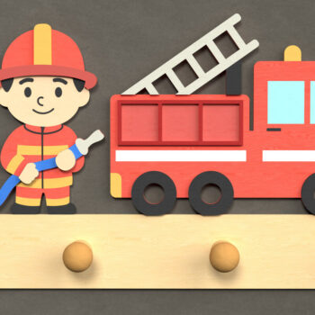 Intra απο ξύλο plywood Χρώμα wenge 3mm-4mm πάχος - Πυροσβεστικός γάντζος τοίχου – Layered Δίασταση 6x6 cm INTRAFABR-62323757 - Image 1