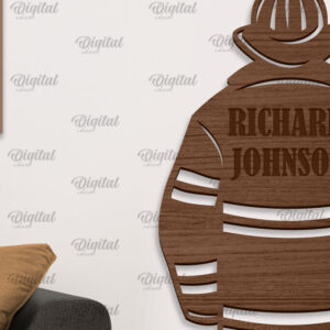 Intra απο ξύλο plywood  Χρώμα wenge 3mm-4mm πάχος - Πυροσβεστική Ξύλινη Διακόσμηση Τοίχων Κοπή Laser Δίασταση 30x20 cm INTRAFABR-66595616