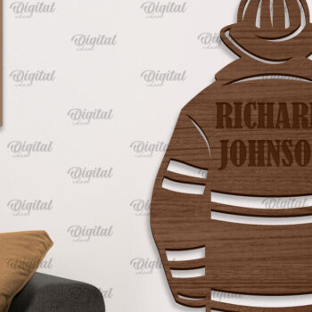 Intra απο ξύλο plywood  Χρώμα wenge 3mm-4mm πάχος - Πυροσβεστική Ξύλινη Διακόσμηση Τοίχων Κοπή Laser Δίασταση 30x20 cm INTRAFABR-66595616 - Image 1