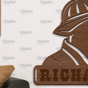 Intra απο ξύλο plywood Χρώμα wenge 3mm-4mm πάχος - Πυροσβεστική Ξύλινη Διακόσμηση Τοίχων Κοπή Laser Δίασταση 30x20 cm INTRAFABR-123575750 - Image 1