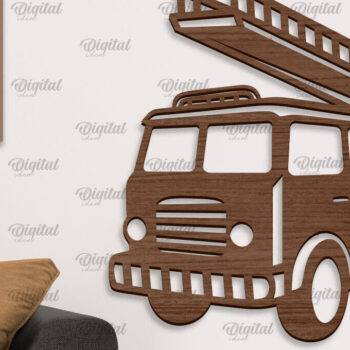 Intra απο ξύλο plywood  Χρώμα wenge 3mm-4mm πάχος - Πυροσβεστική Ξύλινη Διακόσμηση Τοίχων Κοπή Laser Δίασταση 30x20 cm INTRAFABR-123575789 - Image 1