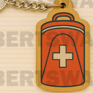 Intra απο ξύλο plywood  Χρώμα wenge 3mm-4mm πάχος - Κιτ πρώτων βοηθειών Μπρελόκ Δίασταση 4x4 cm INTRAFABR-123575709