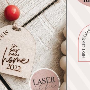 Intra απο ξύλο plywood  Χρώμα wenge 3mm-4mm πάχος - Πρώτα Χριστούγεννα στο Σπίτι Μας Στολίδι Δίασταση 6x6 cm INTRAFABR-121509086 - Image 1