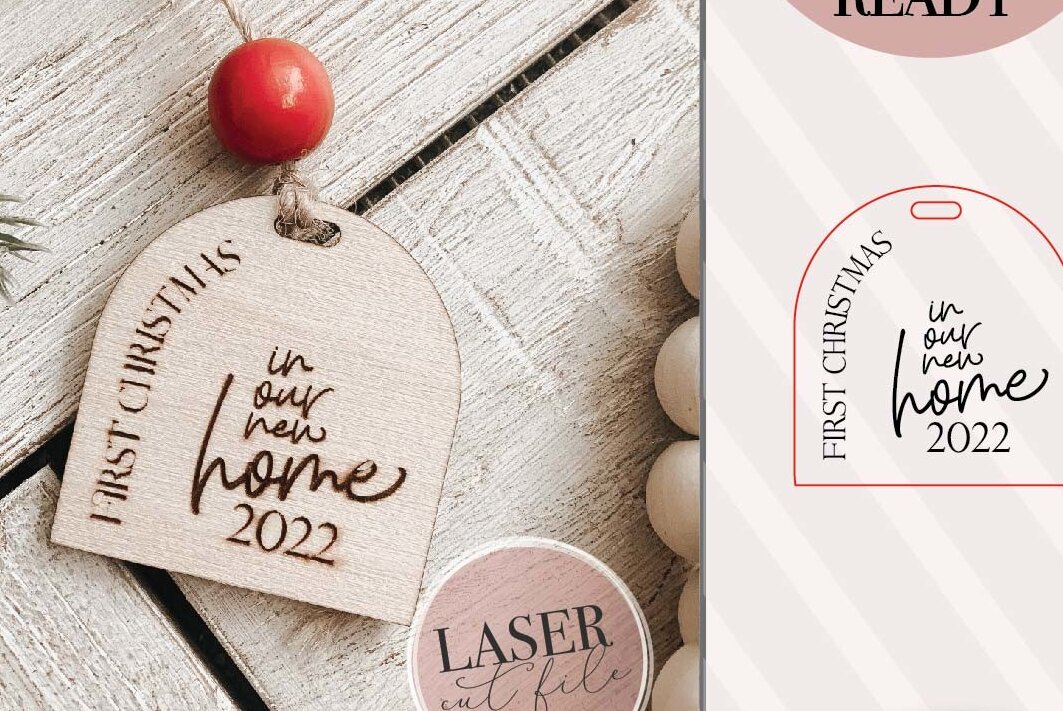 Intra απο ξύλο plywood  Χρώμα wenge 3mm-4mm πάχος - Πρώτα Χριστούγεννα στο Σπίτι Μας Στολίδι Δίασταση 6x6 cm INTRAFABR-121509086