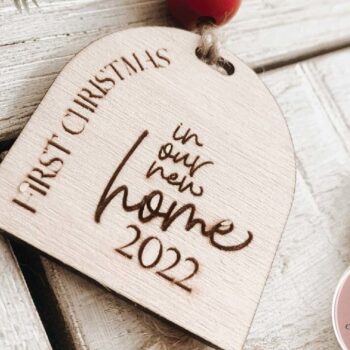 Intra απο ξύλο plywood  Χρώμα wenge 3mm-4mm πάχος - Πρώτα Χριστούγεννα στο Σπίτι Μας Στολίδι Δίασταση 6x6 cm INTRAFABR-121509086 - Image 9