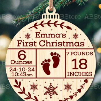 Intra απο ξύλο plywood Χρώμα wenge 3mm-4mm πάχος - Πρώτο χριστουγεννιάτικο στολίδι Δίασταση 6x6 cm INTRAFABR-115720968 - Image 2