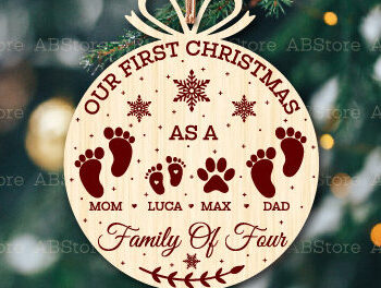 Intra απο ξύλο plywood Χρώμα wenge 3mm-4mm πάχος - Πρώτο χριστουγεννιάτικο στολίδι Δίασταση 6x6 cm INTRAFABR-80948697 - Image 1