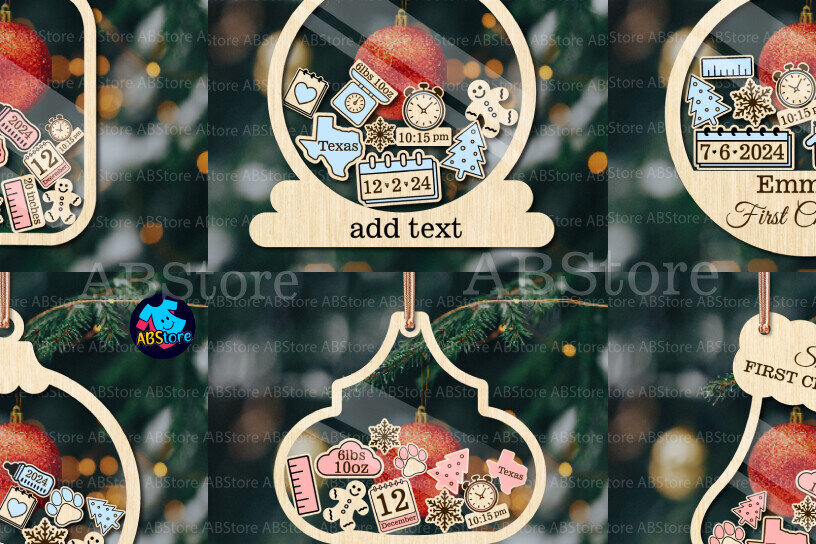 Intra απο ξύλο plywood  Χρώμα wenge 3mm-4mm πάχος - Πρώτο χριστουγεννιάτικο στολίδι Δίασταση 6x6 cm INTRAFABR-102216225