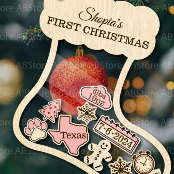 Intra απο ξύλο plywood Χρώμα wenge 3mm-4mm πάχος - Πρώτο χριστουγεννιάτικο στολίδι Δίασταση 6x6 cm INTRAFABR-102217092 - Image 1