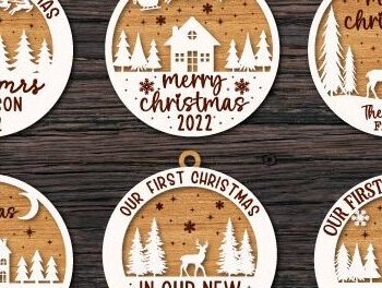 Intra απο ξύλο plywood  Χρώμα wenge 3mm-4mm πάχος - Πρώτη δέσμη Χριστουγεννιάτικων στολιδιών Δίασταση 6x6 cm INTRAFABR-102217435 - Image 1