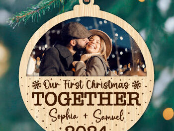 Intra απο ξύλο plywood Χρώμα wenge 3mm-4mm πάχος - Πρώτη Χριστουγεννιάτικη Φωτογραφία Στολίδι Δίασταση 6x6 cm INTRAFABR-99841394 - Image 1