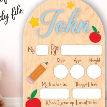 Intra απο ξύλο plywood Χρώμα wenge 3mm-4mm πάχος - Πρώτη μέρα σχολείου Δίασταση 20x20 cm INTRAFABR-100515848 - Image 2