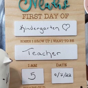 Intra απο ξύλο plywood Χρώμα wenge 3mm-4mm πάχος - Πρώτη μέρα σχολείου Ξύλινη πινακίδα Δίασταση 4x4 cm INTRAFABR-100961182 - Image 3