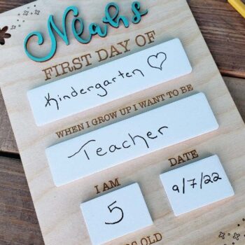 Intra απο ξύλο plywood Χρώμα wenge 3mm-4mm πάχος - Πρώτη μέρα σχολείου Ξύλινη πινακίδα Δίασταση 4x4 cm INTRAFABR-100961182 - Image 4