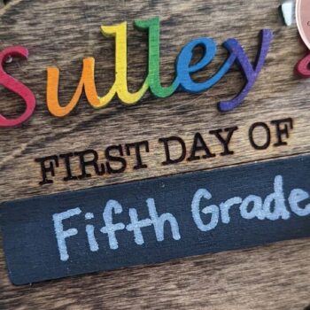 Intra απο ξύλο plywood Χρώμα wenge 3mm-4mm πάχος - Πρώτη μέρα σχολείου Ξύλινη πινακίδα Δίασταση 4x4 cm INTRAFABR-98419395 - Image 4