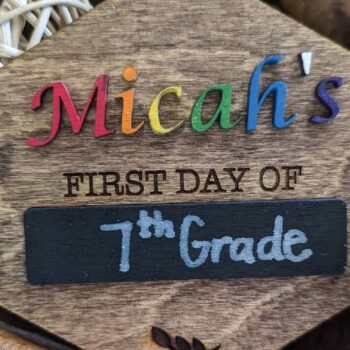 Intra απο ξύλο plywood Χρώμα wenge 3mm-4mm πάχος - Πρώτη μέρα σχολείου Ξύλινη πινακίδα Δίασταση 4x4 cm INTRAFABR-102289191 - Image 3