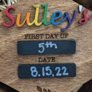 Intra απο ξύλο plywood Χρώμα wenge 3mm-4mm πάχος - Πρώτη μέρα σχολείου Ξύλινη πινακίδα Δίασταση 4x4 cm INTRAFABR-102289730 - Image 3