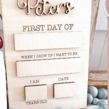 Intra απο ξύλο plywood Χρώμα wenge 3mm-4mm πάχος - Πρώτη μέρα σχολείου Ξύλινη πινακίδα Δίασταση 4x4 cm INTRAFABR-123373917 - Image 6