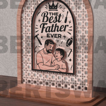 Intra απο ξύλο plywood Χρώμα wenge 3mm-4mm πάχος - Πρώτη γιορτή του πατέρα μαζί Δίασταση 20x20 cm INTRAFABR-28511868 - Image 1