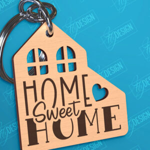 Intra απο ξύλο plywood  Χρώμα wenge 3mm-4mm πάχος - Μπρελόκ πρώτου σπιτιού | Δώρο για τακτοποίηση σπιτιού Δίασταση 4x4 cm INTRAFABR-114285533