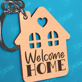 Intra απο ξύλο plywood  Χρώμα wenge 3mm-4mm πάχος - Μπρελόκ πρώτου σπιτιού | Δώρο για τακτοποίηση σπιτιού Δίασταση 4x4 cm INTRAFABR-28454264 - Image 1