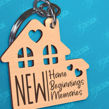 Intra απο ξύλο plywood Χρώμα wenge 3mm-4mm πάχος - Πακέτο κοπής λέιζερ για μπρελόκ για πρώτη φορά στο σπίτι Δίασταση 4x4 cm INTRAFABR-11587013 - Image 2