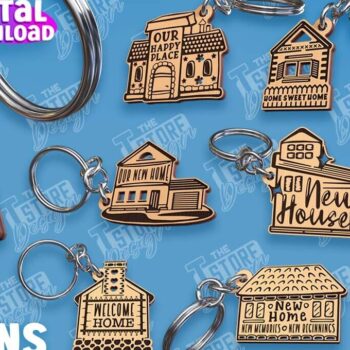 Intra απο ξύλο plywood Χρώμα wenge 3mm-4mm πάχος - Πακέτο κοπής λέιζερ για μπρελόκ για πρώτη φορά στο σπίτι Δίασταση 4x4 cm INTRAFABR-105090230 - Image 1