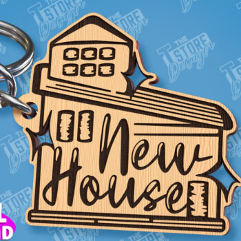 Intra απο ξύλο plywood Χρώμα wenge 3mm-4mm πάχος - Πακέτο κοπής λέιζερ για μπρελόκ για πρώτη φορά στο σπίτι Δίασταση 4x4 cm INTRAFABR-105090230 - Image 3