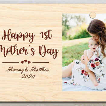 Intra απο ξύλο plywood  Χρώμα wenge 3mm-4mm πάχος - Πρώτη κορνίζα για τη γιορτή της μητέρας Δίασταση 8x6 cm INTRAFABR-102680700 - Image 1