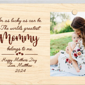 Intra απο ξύλο plywood  Χρώμα wenge 3mm-4mm πάχος - Πρώτη κορνίζα για τη γιορτή της μητέρας Δίασταση 8x6 cm INTRAFABR-91011053