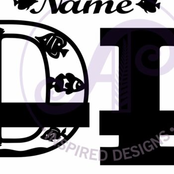 Intra απο ξύλο plywood  Χρώμα wenge 3mm-4mm πάχος - Μονόγραμμα Fish Capital Letter D Δίασταση 30x20 cm INTRAFABR-79537050 - Image 3