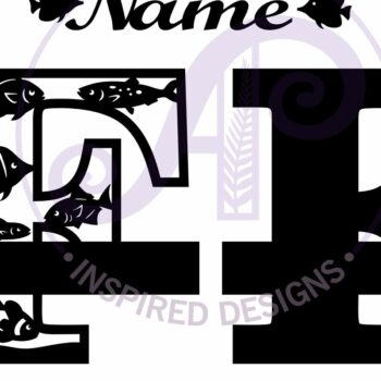 Intra απο ξύλο plywood  Χρώμα wenge 3mm-4mm πάχος - Μονόγραμμα Fish Capital Letter F Δίασταση 30x20 cm INTRAFABR-44170272 - Image 3