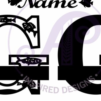 Intra απο ξύλο plywood  Χρώμα wenge 3mm-4mm πάχος - Μονόγραμμα Fish Capital Letter G Δίασταση 30x20 cm INTRAFABR-101601706 - Image 3