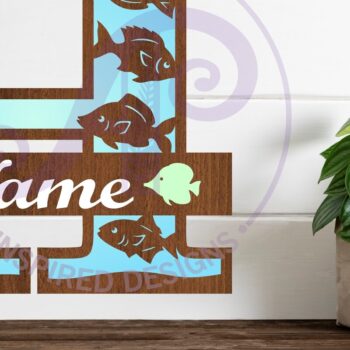 Intra απο ξύλο plywood  Χρώμα wenge 3mm-4mm πάχος - Μονόγραμμα Fish Capital Letter H Δίασταση 30x20 cm INTRAFABR-19995089 - Image 1