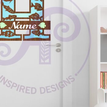 Intra απο ξύλο plywood  Χρώμα wenge 3mm-4mm πάχος - Μονόγραμμα Fish Capital Letter H Δίασταση 30x20 cm INTRAFABR-19995089 - Image 2