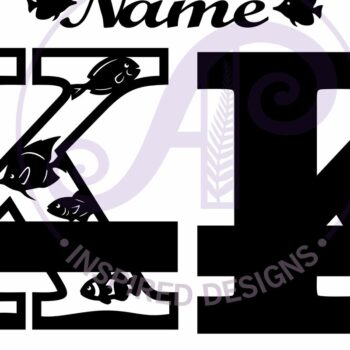 Intra απο ξύλο plywood  Χρώμα wenge 3mm-4mm πάχος - Μονόγραμμα Fish Capital Letter K Δίασταση 30x20 cm INTRAFABR-20455657 - Image 3