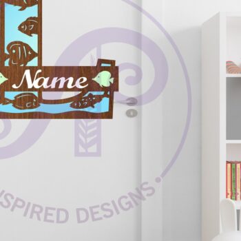 Intra απο ξύλο plywood  Χρώμα wenge 3mm-4mm πάχος - Μονόγραμμα Fish Capital Letter L Δίασταση 30x20 cm INTRAFABR-41586622 - Image 2