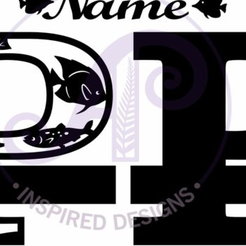 Intra απο ξύλο plywood  Χρώμα wenge 3mm-4mm πάχος - Μονόγραμμα Fish Capital Letter P Δίασταση 30x20 cm INTRAFABR-106120640 - Image 3