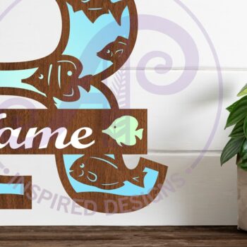 Intra απο ξύλο plywood  Χρώμα wenge 3mm-4mm πάχος - Μονόγραμμα Fish Capital Letter R Δίασταση 30x20 cm INTRAFABR-35503425 - Image 1