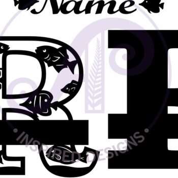 Intra απο ξύλο plywood  Χρώμα wenge 3mm-4mm πάχος - Μονόγραμμα Fish Capital Letter R Δίασταση 30x20 cm INTRAFABR-35503425 - Image 3