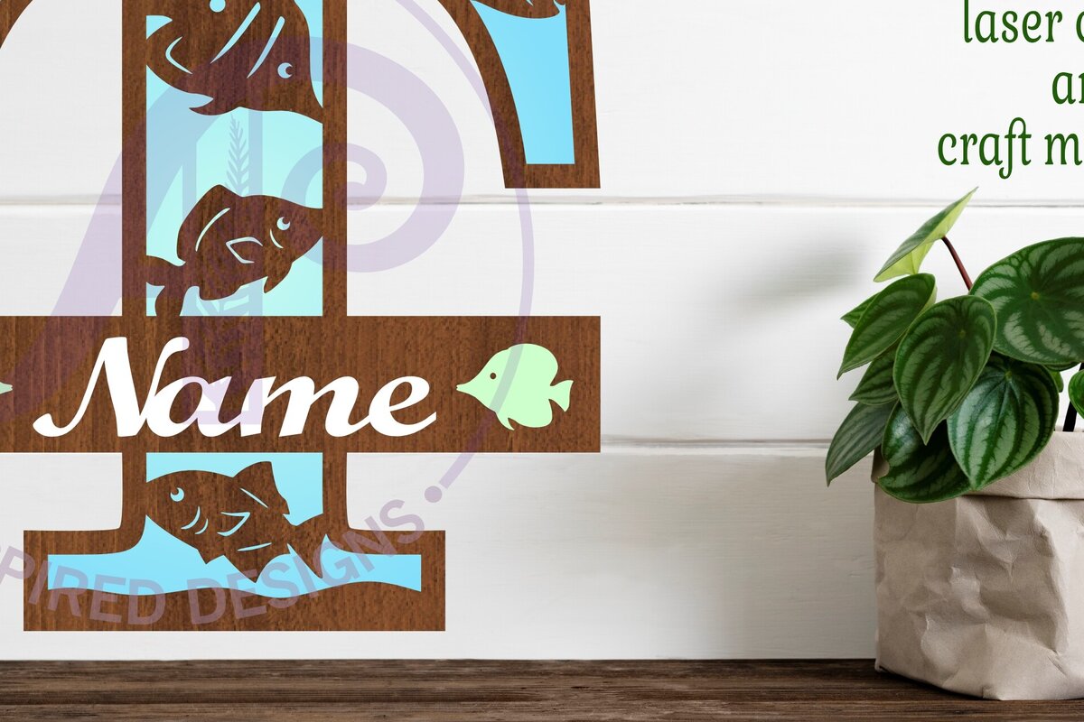 Intra απο ξύλο plywood  Χρώμα wenge 3mm-4mm πάχος - Μονόγραμμα Fish Capital Letter T Δίασταση 30x20 cm INTRAFABR-31818107