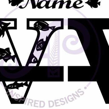 Intra απο ξύλο plywood  Χρώμα wenge 3mm-4mm πάχος - Μονόγραμμα Fish Capital Letter V Δίασταση 30x20 cm INTRAFABR-82359070 - Image 3